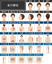 セレクト全身脱毛(10部位)